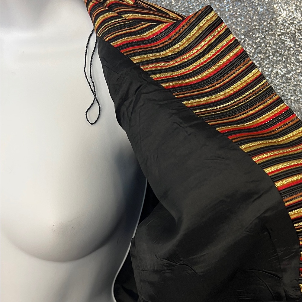 Maggy London Striped Blazer with Earthy Tones - Picture 3 of 4